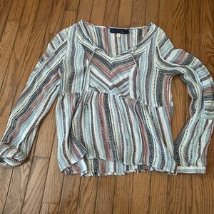 Chic Striped Women's Blouse